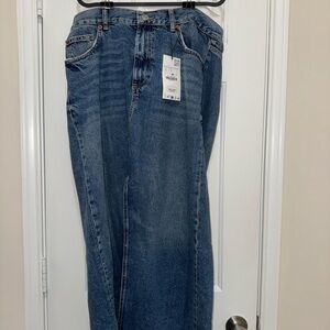 Zara Women's Blue Denim Midi Skirt